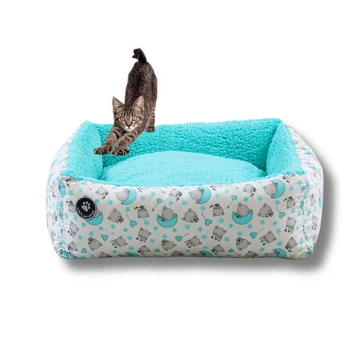 Cica fekhely, négyzet alakú  ( kb.52x52x22 cm ) Normál testalkatú cicáknak